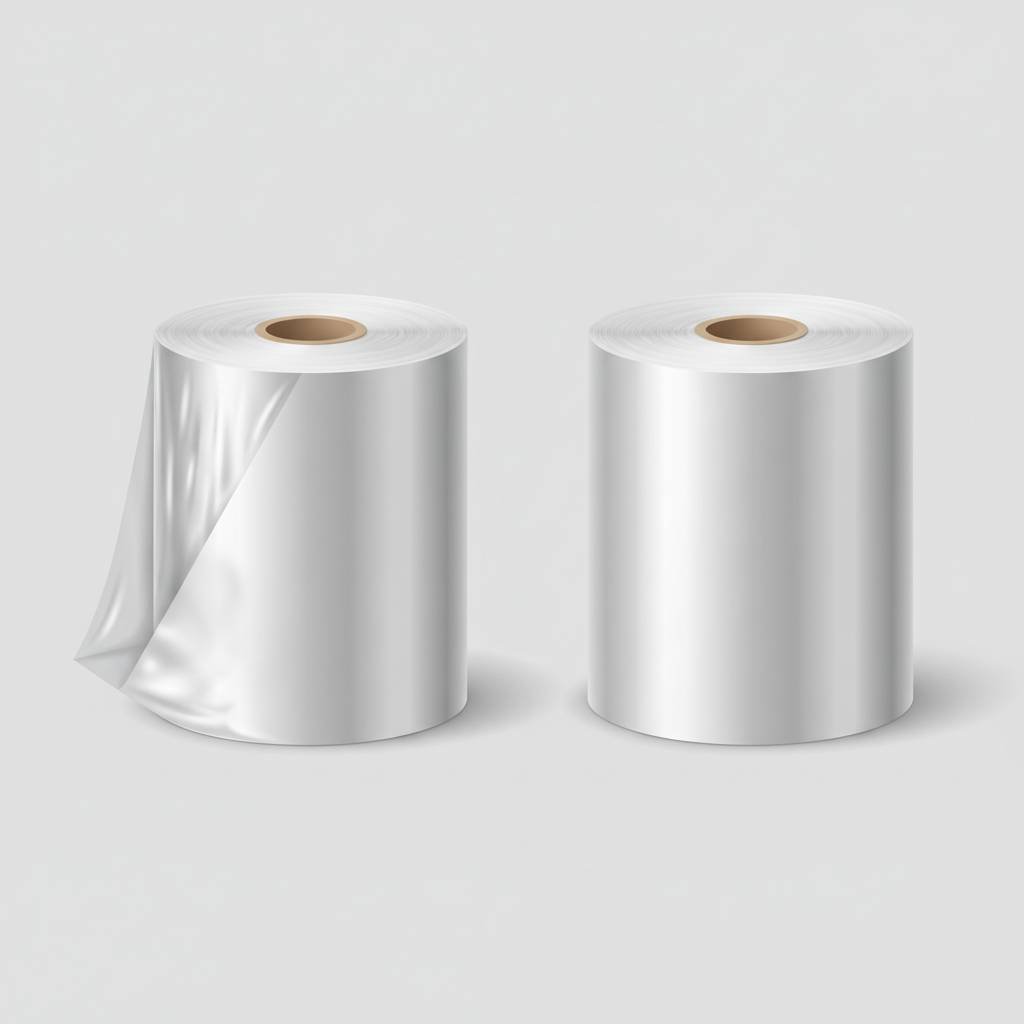 Illustration comparing a telescoped, loose roll with a perfectly wound, stable roll.