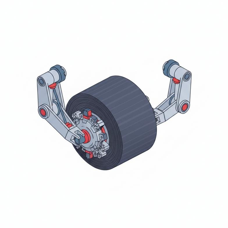 Shaftless rewind arms clamping onto a large paper roll core