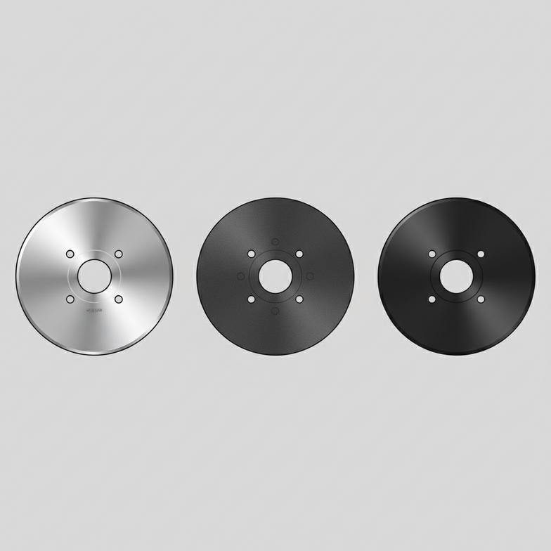 A collection of slitter blades made from different materials like steel and tungsten carbide