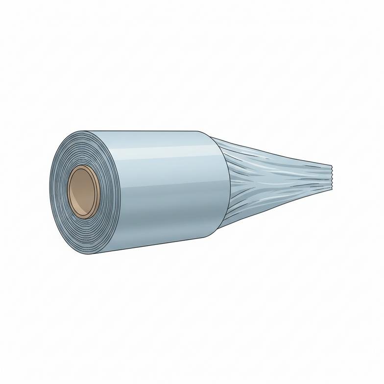 Close-up of a roll with telescoping defects caused by poor tension control during rewinding.